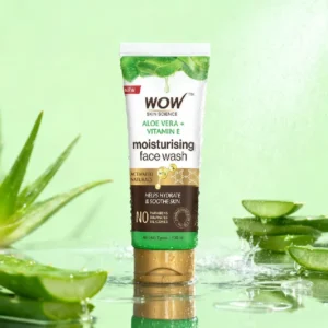Wow Aloevera + Vitamin E Facewash